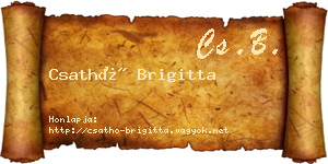 Csathó Brigitta névjegykártya