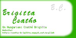 brigitta csatho business card